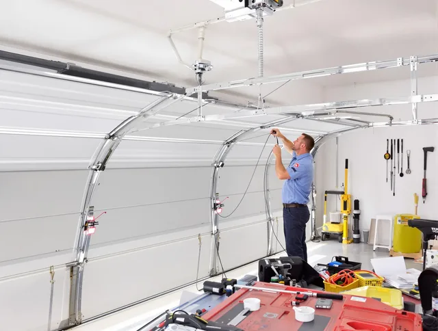 Garage door cable repair service by Huntersville Garage Door Repair in Huntersville