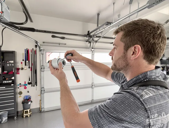 Garage door opener repair service by Huntersville Garage Door Repair in Huntersville