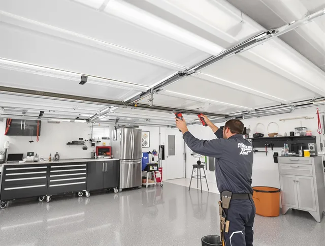 Overhead garage door repair service by Huntersville Garage Door Repair in Huntersville