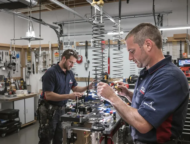 Garage door spring repair service by Huntersville Garage Door Repair in Huntersville